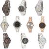 10pcs Mixed Lot Women's Stainless Steel Dress Watches Luxury Casual Quartz Wristwatch Jewelry Collection