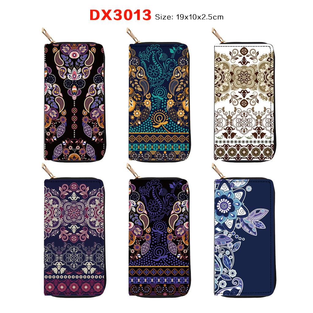 Generation TEMU Ethnische Böhmische Lange Reißverschluss-Geldbörse Ethnische Clutch