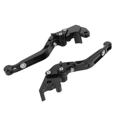 1 Pair Motorcycle Folding Brake Lever CNC Aluminium Clutch Brake Handle Lever For YZF R125 2014‑2022 Black