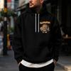 Men's Halloween Printed -Lined Pullover Hoodie for Casual Wear