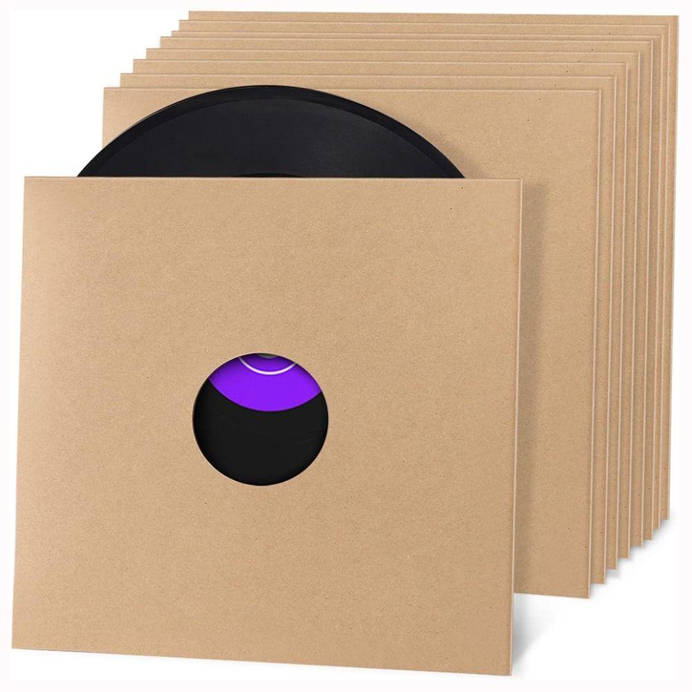 New 7/10/12 Inch Vinyl Record LP Jackets Kraft Paper Brown Cardboard Vinyl Record Covers Records Inner & Outer Sleeves