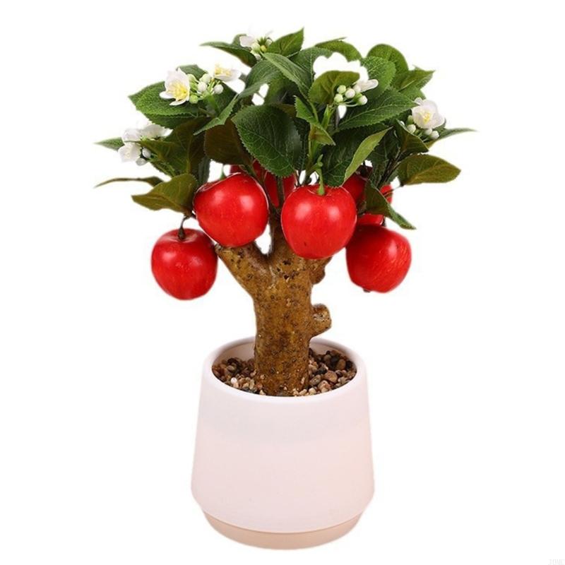 J0MC Artificial Simulation Fruit Branch Faux Miniature Fruit Stem Realistic Tree Branch Model for Office Desk Decors