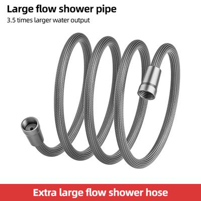 PVC Handheld Shower Head Hose Flexible Stainless Steel Plumbing Hose Shower Head Tube 1.5m Bath Accessories