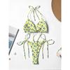 New Style Printed Fresh and Stylish Tie-Neck Sexy and Fashionable Women's Two-Piece Bikini Swimsuit
