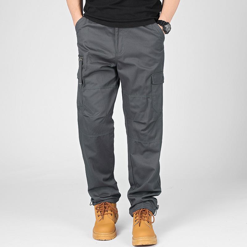 Men's Multi-Pocket Straight Casual Outdoor Pants for Autumn and Winter