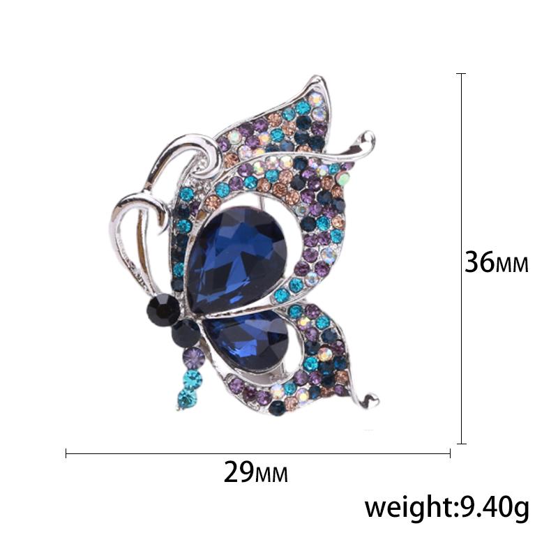 Emalje Sommerfugl Brosjer for Kvinner Unisex Rhinestone Insekt Pins Bankett Fest Ryggsekk Gaver Smykketilbehør