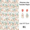 Creative Flower Designs Transfer Sheets Essential Jewelry Making Floral Transfer Sheets for Clay Jewelry Charm