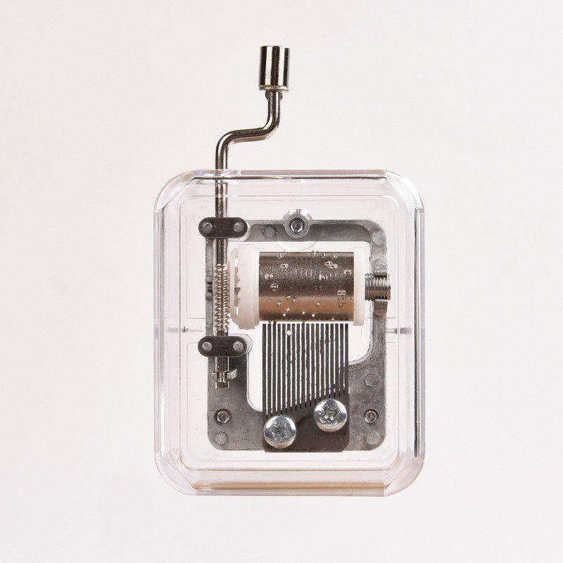 Music Mini Box Hand Cranking Music Movement Transparent Diy Music Box Christmas