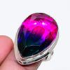 Natural Bi-Color Tourmaline 925 Sterling Silver Jewelry Ring Size 7.5 AR-18731