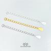 S925 Sterling Silver Gold-Plated Teardrop Extension Chain for Bracelet/Necklace.