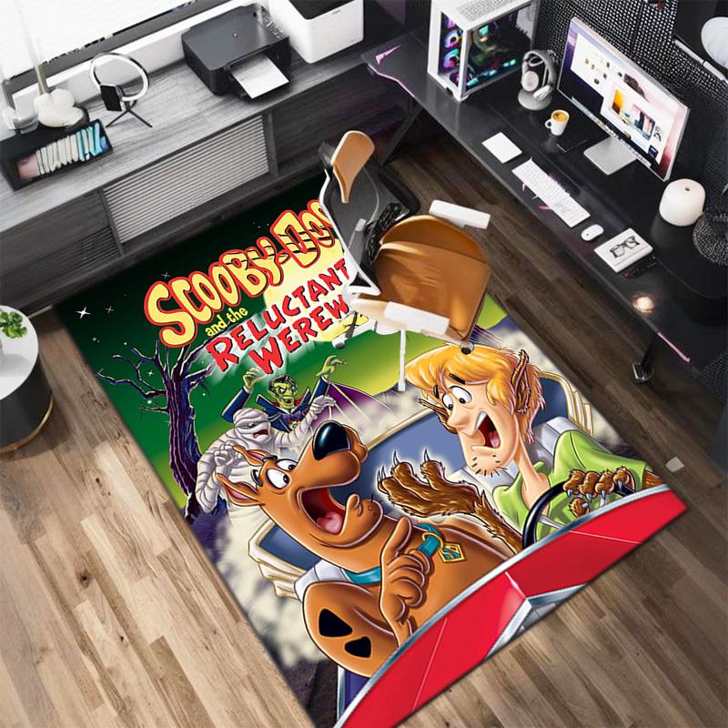 Halloween cartoon comedy adventure movie Scooby-Doo carpet is suitable for living room and bedroom doormats office balcony decorative carpet V3