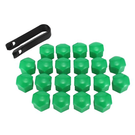 20 Stück 17 mm Auto-Mittelmutter, Fahrzeug-Radabdeckungs-Schutzkappen mit Entfernungswerkzeug