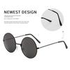 Classic Vintage Metal Round Shape Frame Colored Lenses Sunglasses Unisex Trendy  Uv Protection Reflective Sunglasses