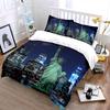 Statue Of Liberty Night Set Multiple Sizes Kid'S And Adults' Bedroom Exquisite 3Pc Bedding Set, Gift