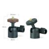 Mini Ball Head 1/4inch Screw Mount 360 Degree Rotatable for Camera Camcorder LED Light Bracket DSLR Camera Tripod Stand