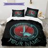 Custom Name Charlton Athletic Pattern Bedding Quilt Set  Home Decoration  Gift (1 * duvet cover + 2 * pillowcase  without core)