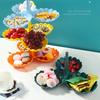 Good-Living Room Home Fruit Plate Four-Layer Plastic Fruit Plate Modern Dried Basket Food Chopper Kitchen Decoration
