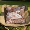 Elegant Swan Floral Cushion Cover Soft Reversible Durable Pillow Cover MultiScene Use for Home Car Daily Comfort
