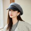 Ladies Autumn and Winter Woolen Beret New Warm British Octagonal Hat