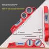 High-Precision Magnetic Torpedo Spirit Level with Ruler, Thickened and Drop-Proof Aluminum Construction