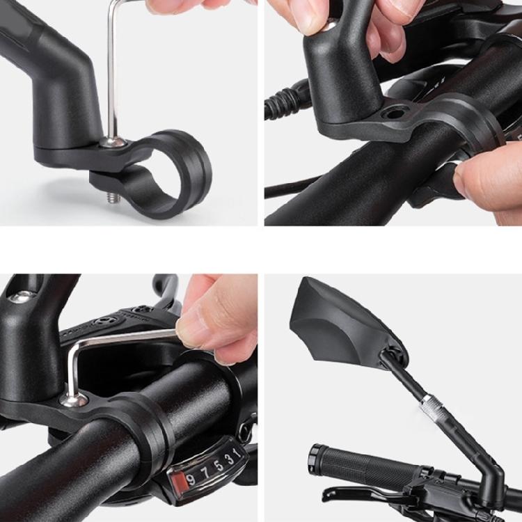 Espejo de Seguridad Giratorio 360 Grados con Mango Largo para Diversas Bicicletas