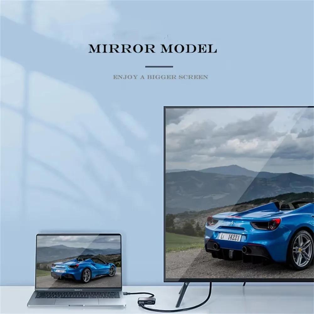 USB C To HDMI-Compatible VGA Type-C Digital AV Multiport Adapter Thunderbolt 3 Converter To 4K 1080P Fast Charging for MacBook