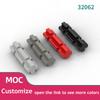 200pcs High-Tech PARTS 32062 Axle 2 Notched Red & Black Colors 1X2 MOC Blocks Bricks Assemble Particles DIY Set Toys