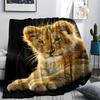 Lion Cub Print Flannel Blanket, High Quality Comfortable for All Seasons, Home Decor, Warmth and Comfort, Perfect for Christmas Gifts