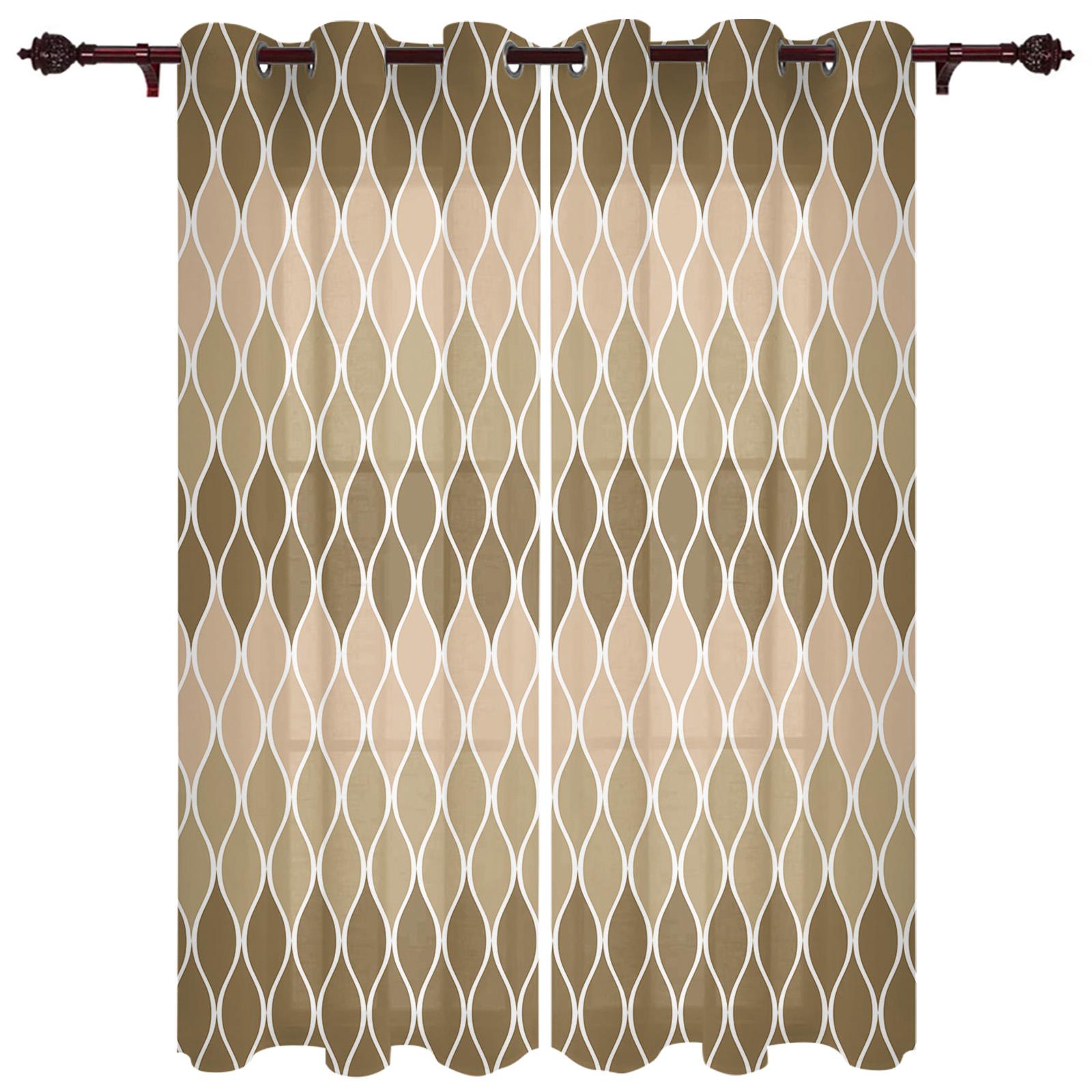 

Геометрические сине-серые средневековые оконные шторы с принтом для гостиной, кухни, занавески с балдахином, детская комната, домашний декор 135W x 60H(cm)