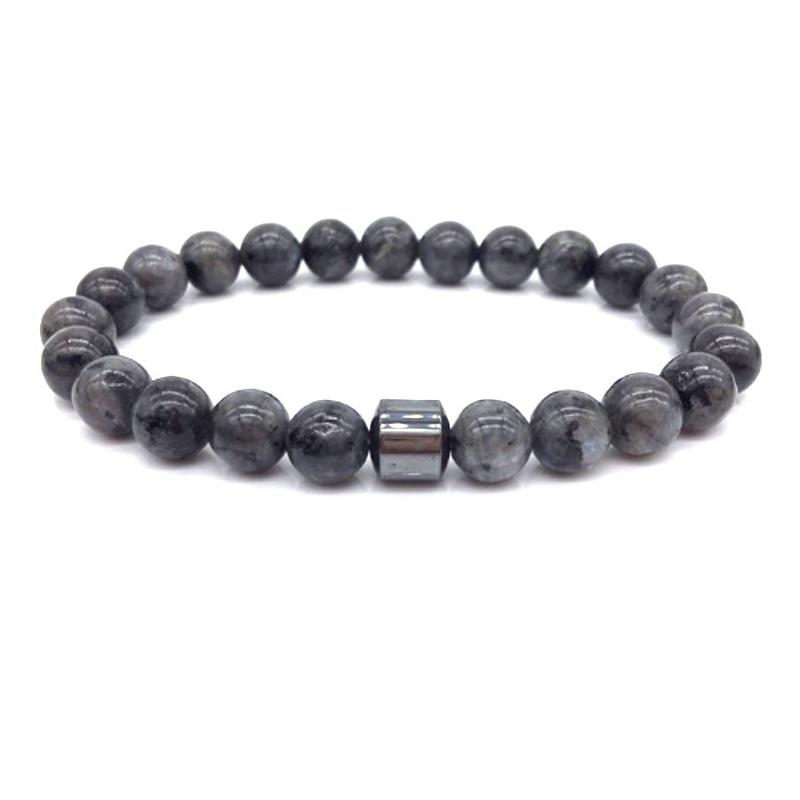 Mode Naturstein Armbänder Männer Energie Zylinder Hämatit Heilung Armbänder für Frauen Gebet Reiki Charme Schmuck Geschenk