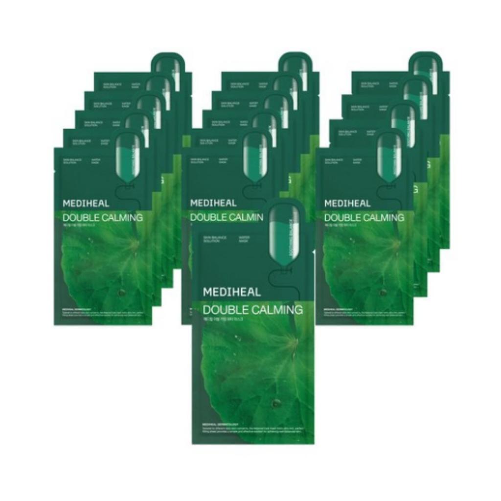 Mediheal Double Calming Water Mask — 20 Ml Per Sheet, 1 Sheet × 15 Sheets (set)