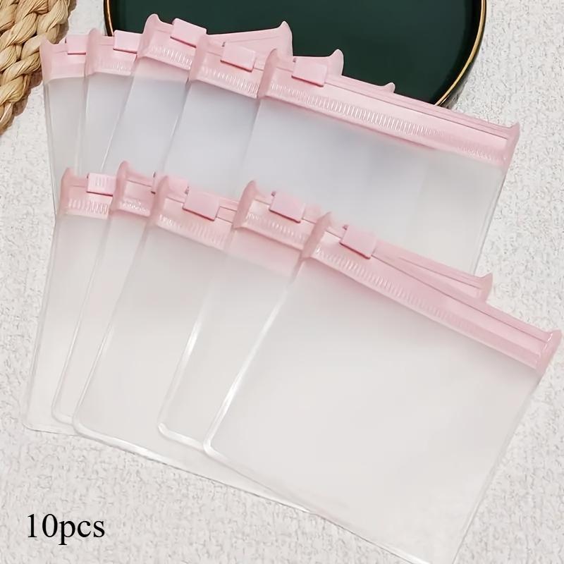 

10pcs Jewelry Storage Bags Transparent Frosted Self Sealing Zipper Jewelry Bag Plastic Packing Bags for Organizing Accessories S