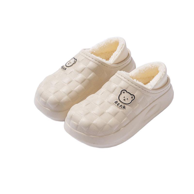 Waterproof cotton slipper bag and autumn and winter new thick-soled non-slip indoor home winter cotton shoes women's confinement shoes