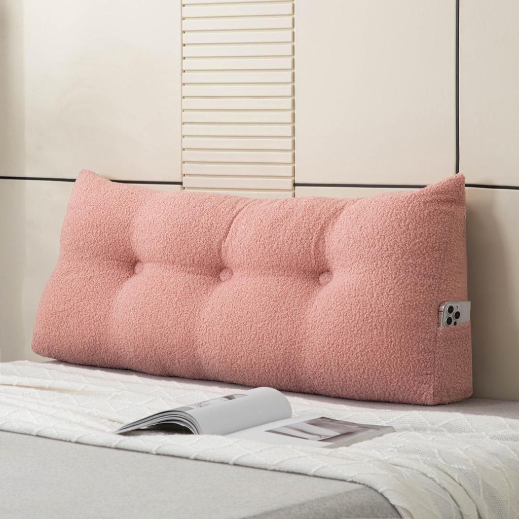 Almofada Lombar Grande Triangular: Almofada Macia Acolchoada para Cabeceira para Uso com Celular e Conforto de Estudantes em Camas Tatami.