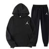 Set Felpa con Cappuccio Unisex Manica Lunga Pullover Pantaloni Abbigliamento Sportivo Casual