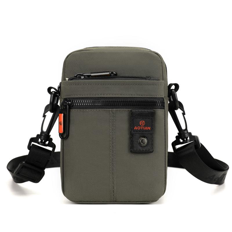 Mini Mobile Phone Bag Men's Shoulder Crossbody Bag Oxford Waist Bag