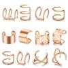 12Pcs/set C Shaped Ear Cuff No Piercing Ear Clip Fake Cartilage Earring Women Jewelry ARI