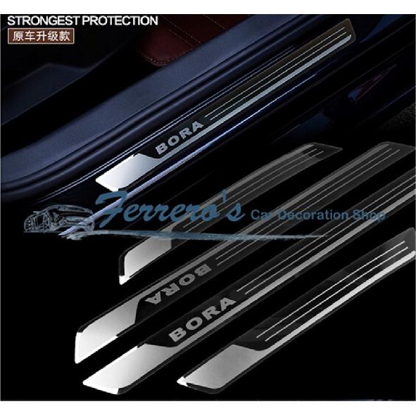 

Бесплатная доставка, 4 шт./лот, тонкие накладки на пороги, Стайлинг автомобиля для 2013 2014 2015 2016 Volkswagen VW