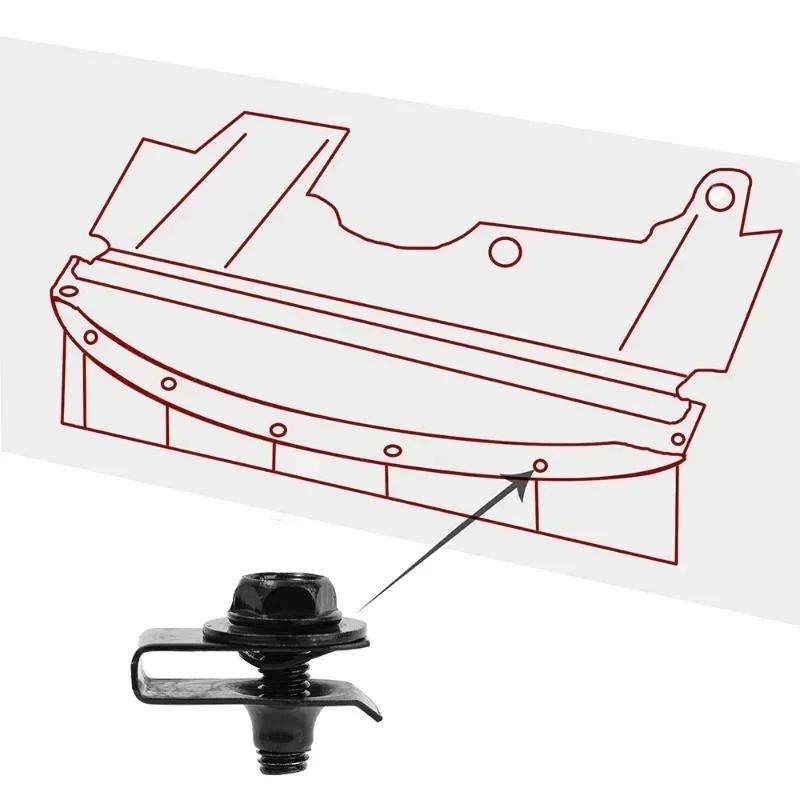 20Pcs Car Body Bolts&U-nut Clips M6 Engine Cover Undertray Splash Shield Guard Bumper Guard Liner Retainer Fastener Rivet Screw