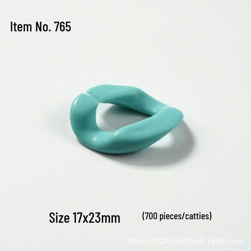 Catena Acrilica 17x23mm Colore Solido Opaco per Gioielli Fai-da-Te e Accessori per Capelli