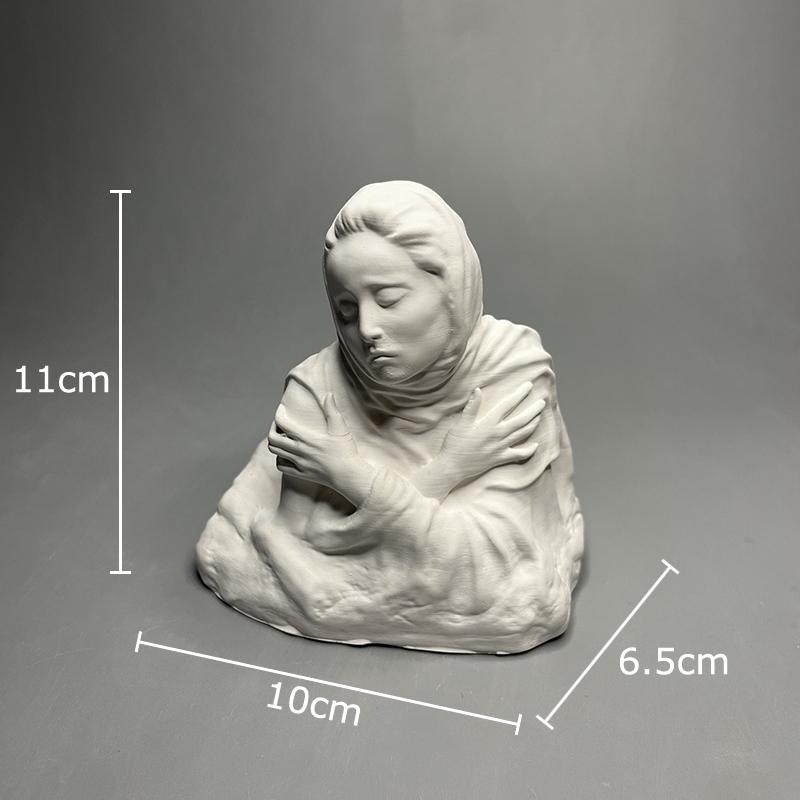 

Simplicity Woman Plaster Statue Crafts Desk Decoration Ornaments Creative Artwork Characters Sculpture Room Aesthetic Decor