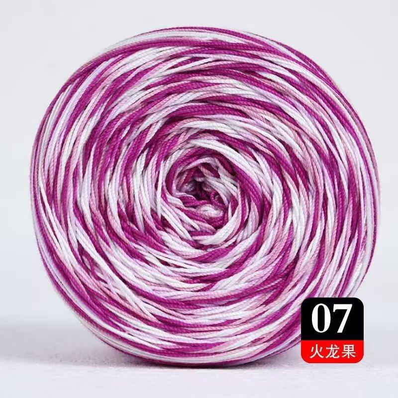 50g/Rotolo Filato di Cotone in Pizzo per Torta per Uncinetto & Maglia Fatto a Mano Fai da Te Morbido Caldo Filato Colorato a Gradiente Filo Materiali per Maglioni