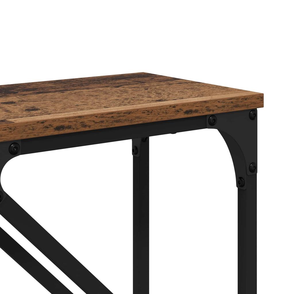 Console Table 2 pcs Reclaimed Wood Look 100 x 28 x 75 cm Engineered Wood