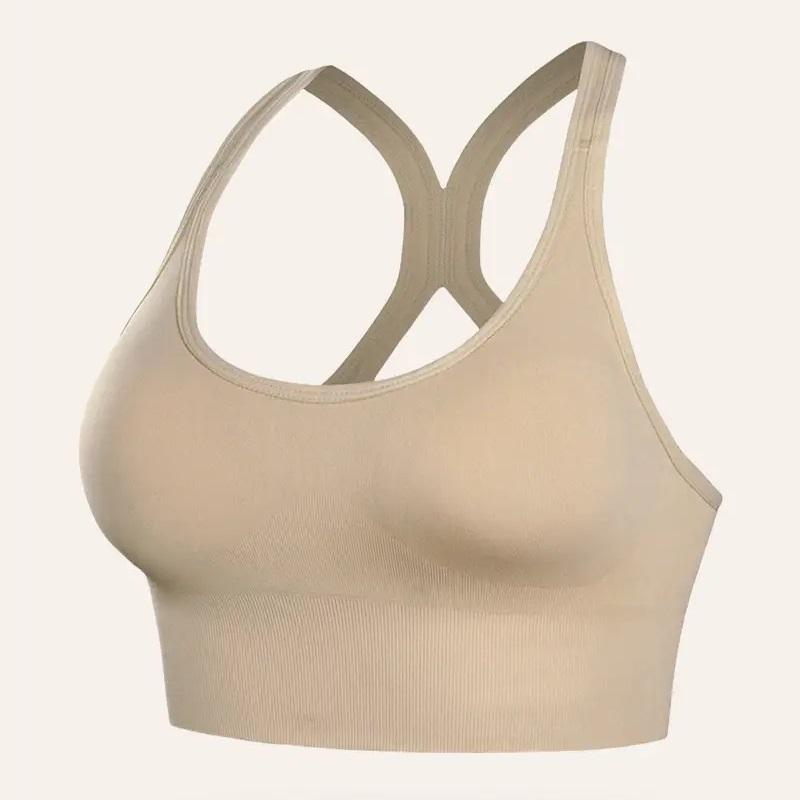 Sport-BHs für Damen Push-up Stoßdämpfend Lauf-BH Große Größen Tank-Stil Bügelfreie BHs Para Mujer Bralette