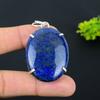 Lapis Lazuli Gemstone Handmade 925 Sterling Silver Jewelry Pendant 2.29" r5v96