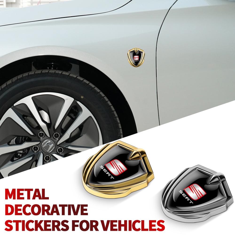 Ydsh2 1/2PCs Car Metal Emblem Side Body Fender Tail Trunk Sticker For Seat Cupra FR Leon Lbiza 6l Ateca E-Racer Formentor Cordoba Exeo