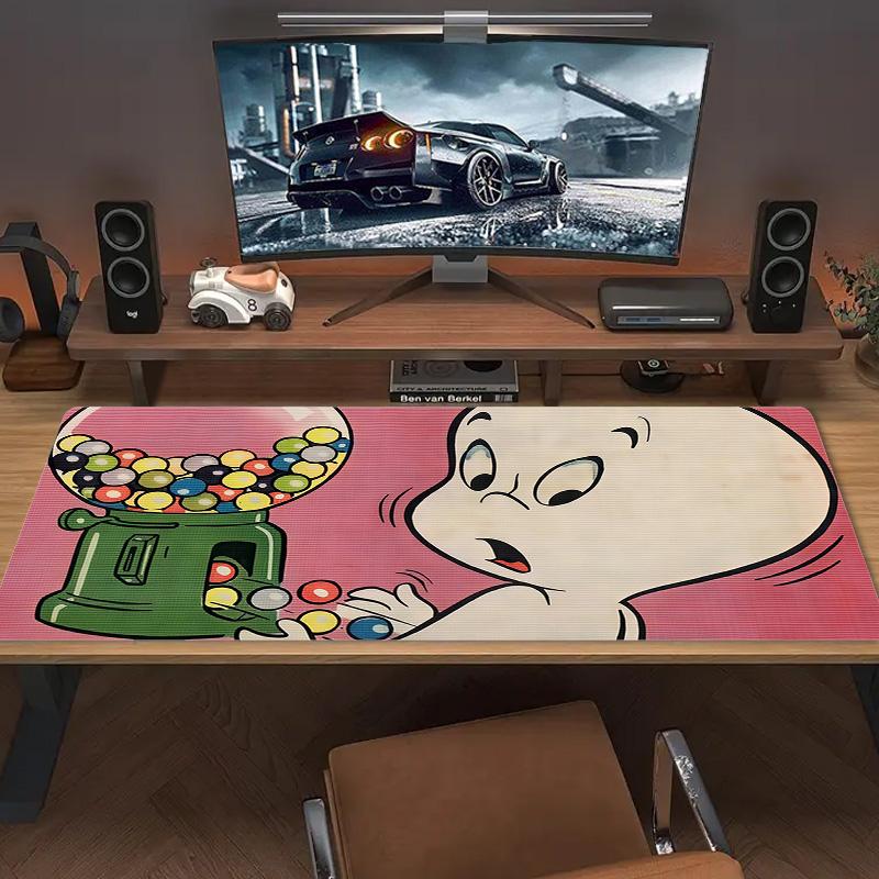 Casper Print Cushion Non-slip Laptop Tablet Big Mousepad XXL Mat Mini PC Playmat With Lock edge