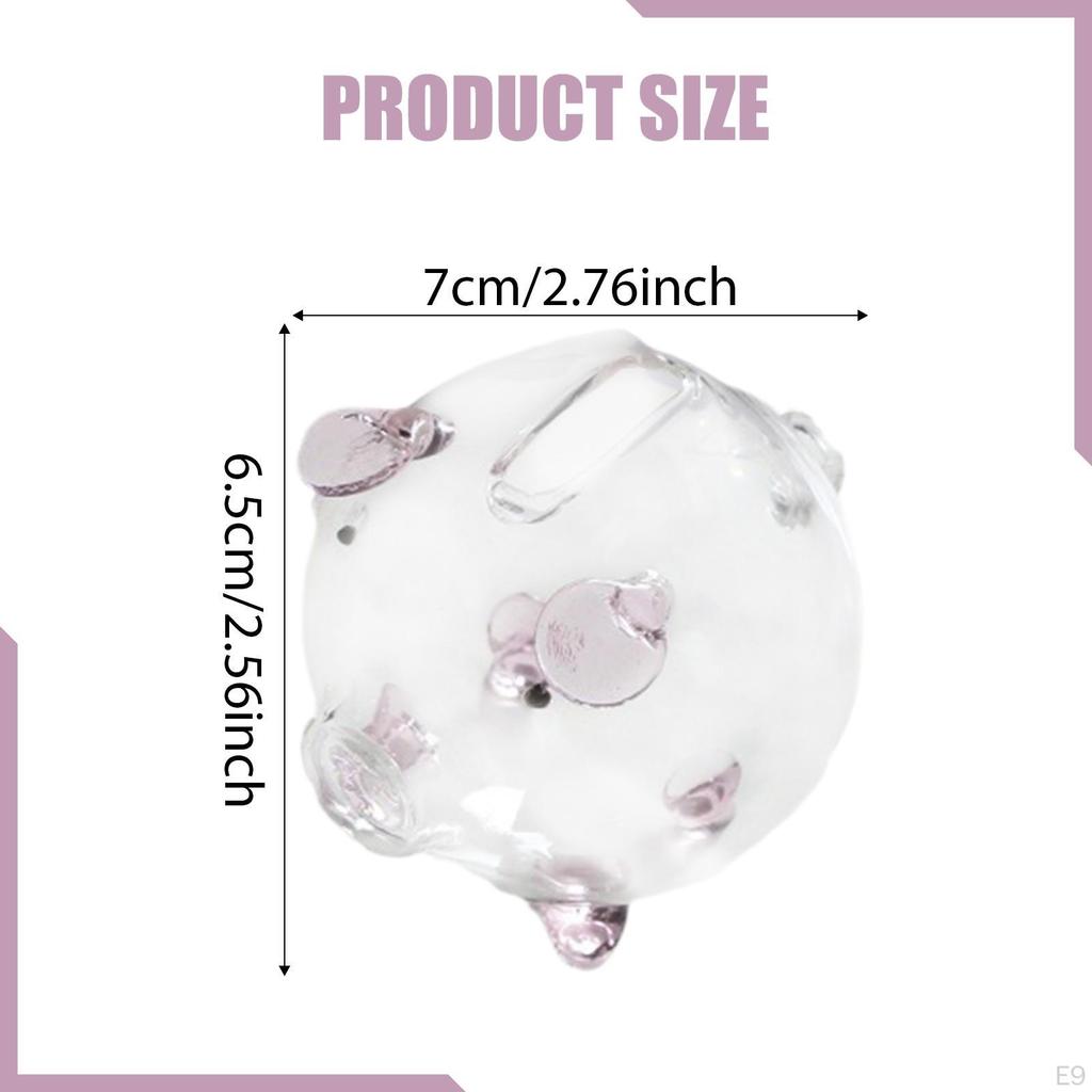 Klares Glas Sparschwein Spardose Geldbehälter Etui Schreibtisch Spardose Box für Kinderzimmer