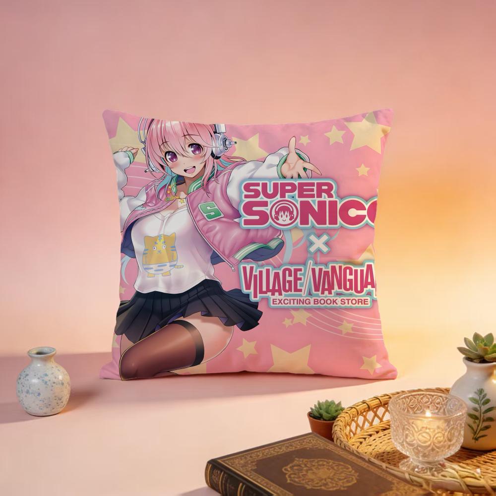 Popular SSUPER SONICOed Cushion Cover Premium SkinFriendly Pillow Case MultiPurpose for Home Office Travel