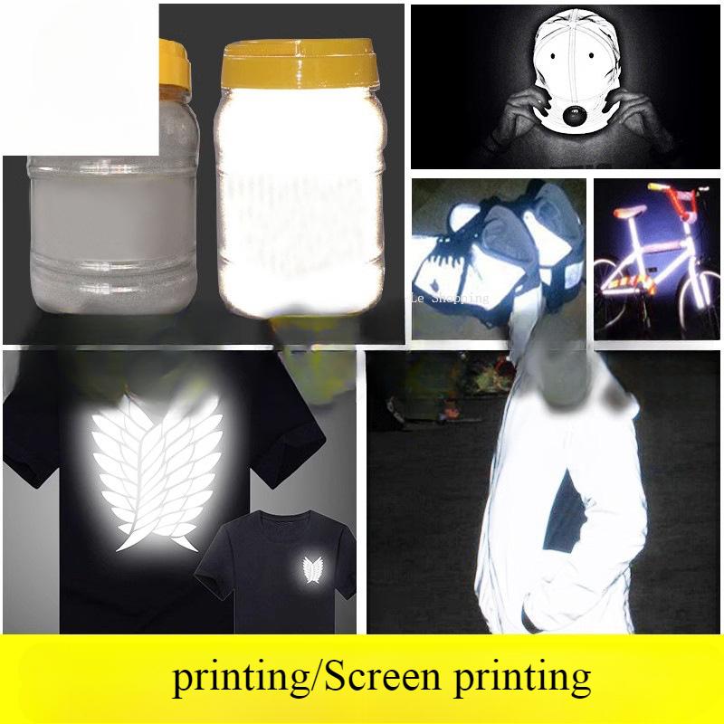 White/Gray 500g Reflective Powder Ultra Bright 3M Reflective High Refraction Printing Screen Printing Spray Reflective Sign